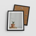 Plakat w ramie 40x50 - Kaktus w Doniczce - minimalizm, kaktur w doniczce - rama czarna