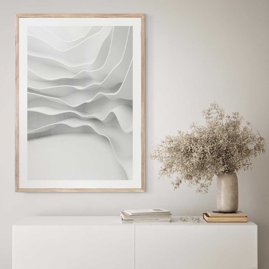 Plakat w ramie 30x40 - Żywa Natur - 3d, abstrakcja - rama drewno