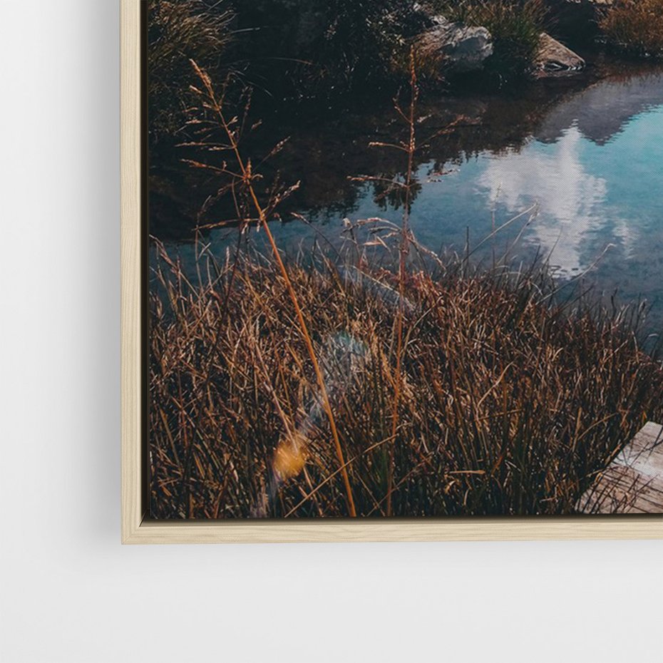 Obraz w ramie 80x120 - Inspirujący Pejzaż - ścieżka, górska - rama drewno