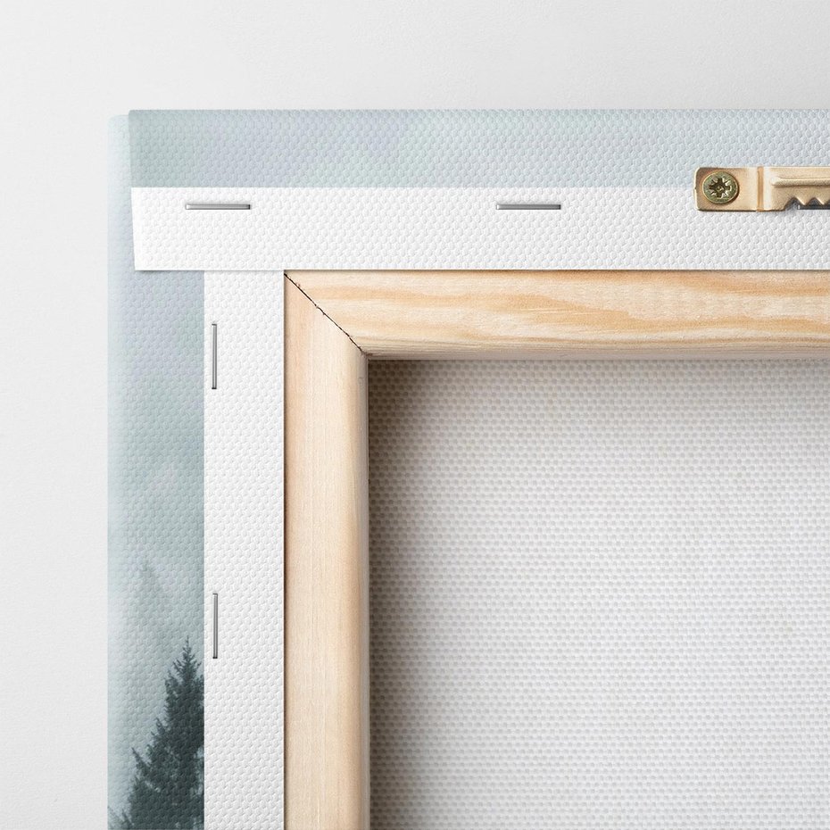 Obraz na płótnie 70x100 - Las w Mgłe - las, we