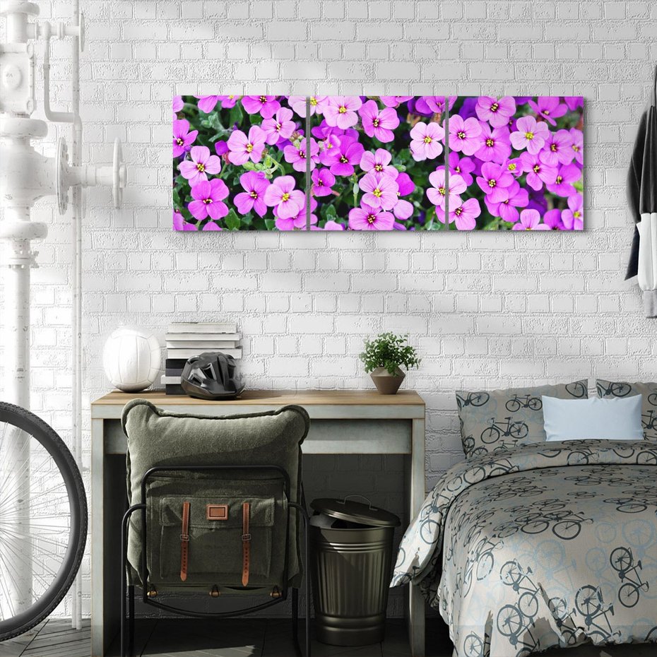 Obraz na płótnie 120x40 - Kwiatowa poezja w pastelowych odcieniach - kwiat, kwiaty