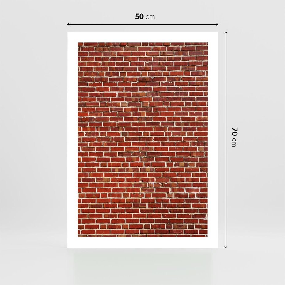 Plakat bez ramy 50x70 - Mur z Cegieł - cegły, mur