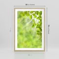 Plakat w ramie 50x70 - Zielone liście natury - liści, zieleń - rama drewno