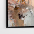 Obraz w ramie 50x50 - Taniec księżycowego pyłu - abstrakcja, tekstury farb - rama czarna
