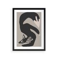Plakat w ramie 30x40 - Ekspresja Skandynawskiego Światła - skandynawska sztuka, lis - rama czarna