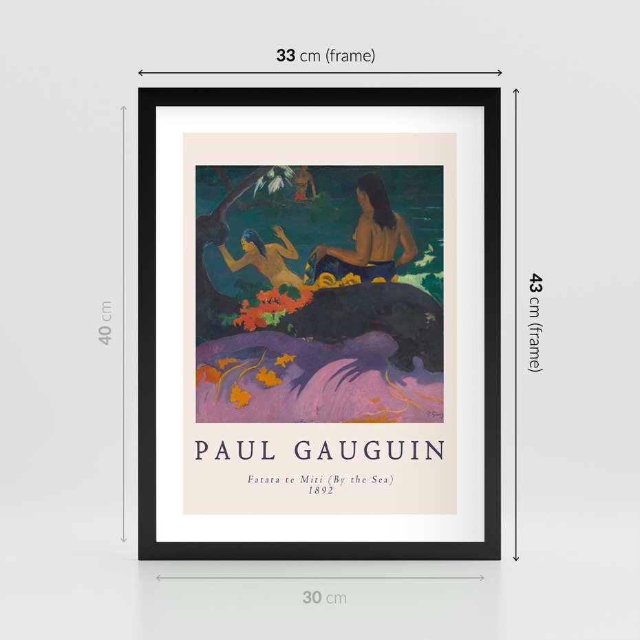 Plakat w ramie 30x40 - Paul Gauguin: Reprodukcja - Paul Gauguin, reprodukcja - rama czarna