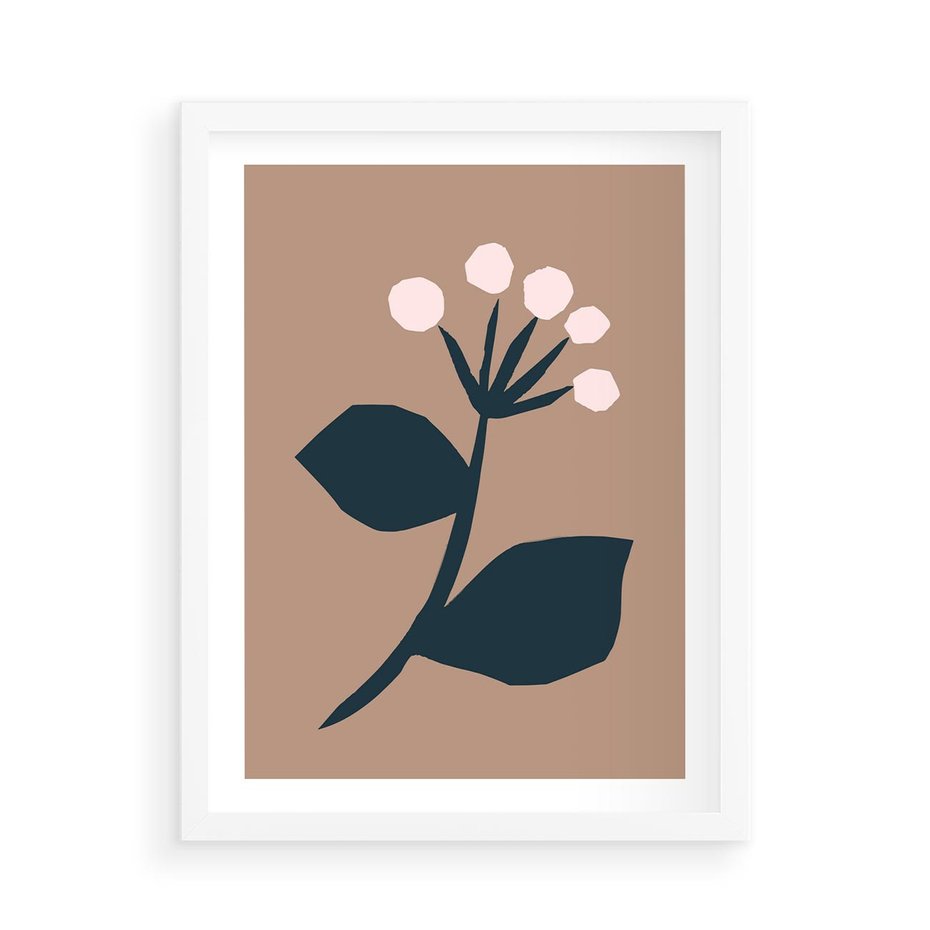 Plakat w ramie 50x70 - Rozbijające Granice - abstrakcyjny obraz, plakat - rama biała