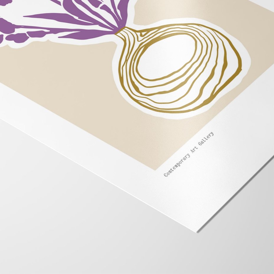 Plakat bez ramy 40x50 - Migocące Anomalie - abstrakcyjne liście, kwiaty tropikalne w wazonie