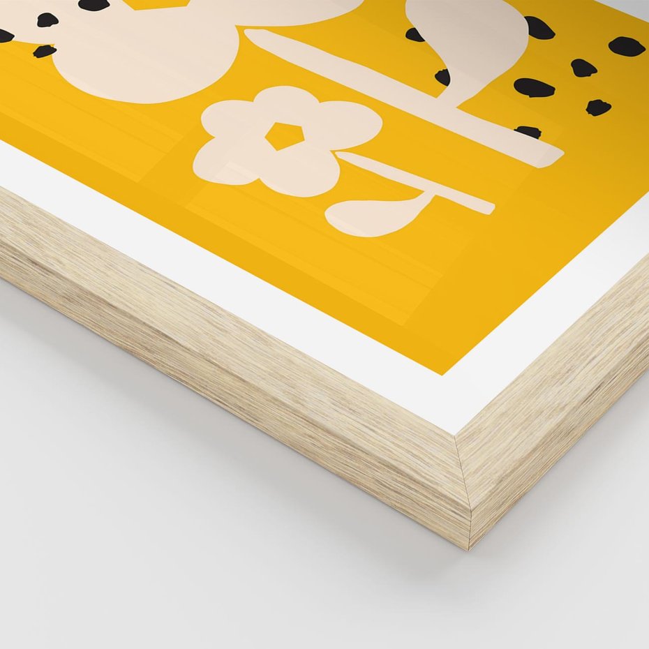 Plakat w ramie 30x40 - Bezgraniczne Impulsy - abstrakcyjny kwiat, plakat - rama drewno