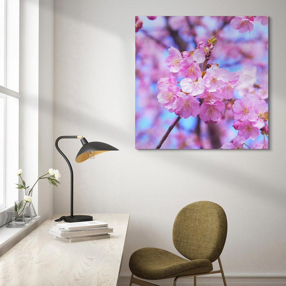 Obraz na płótnie 80x80 - magia kolorów - kwiat, kwiaty