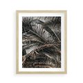 Plakat w ramie 40x50 - Liściaste Palmy - palmy, drzewa palmowe - rama drewno