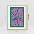 Plakat w ramie 30x40 - Bezczasowe Impresje - abstrakcyjny plakat, boho styl - rama drewno