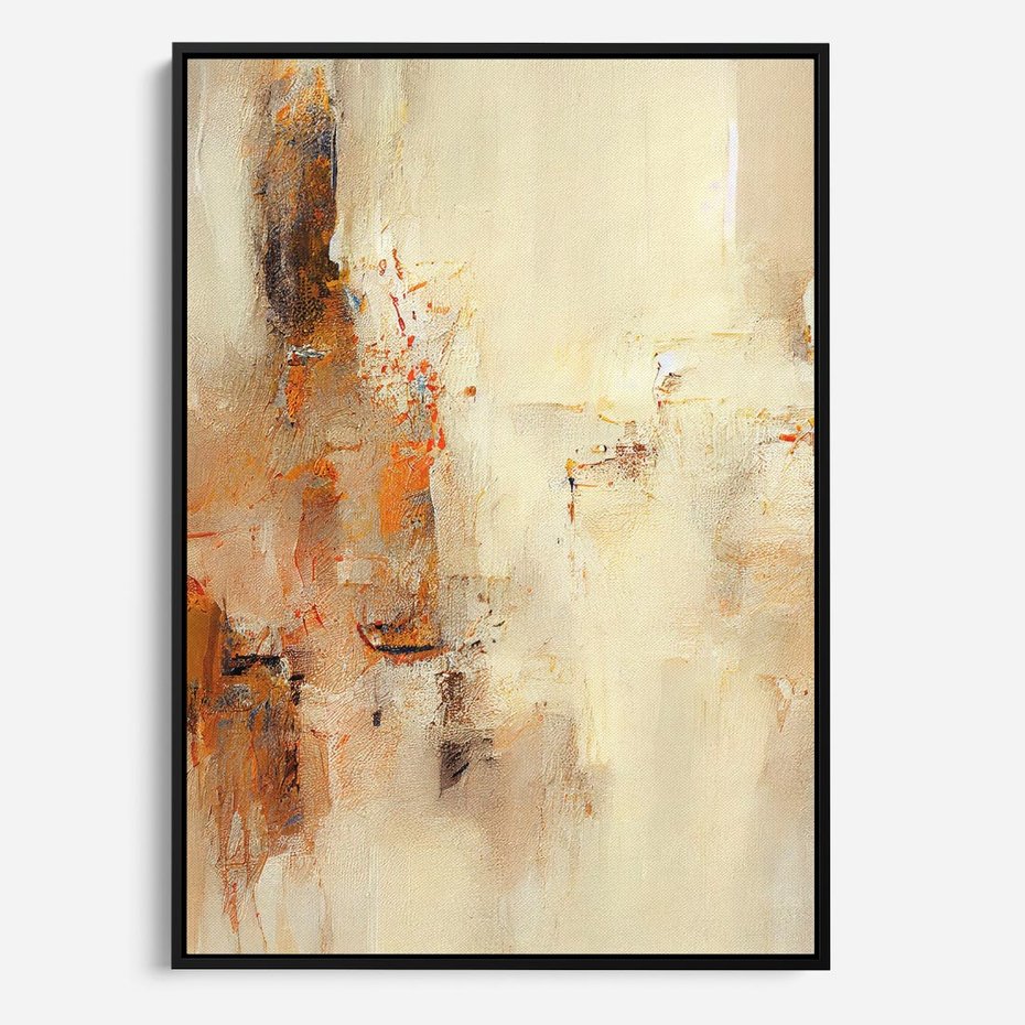 Obraz w ramie 50x70 - Odbicie utraconych barw - abstrakcja, tekstury farb - rama czarna