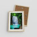 Plakat w ramie 30x40 - : Moc Natury - wodospad, rzeka - rama drewno