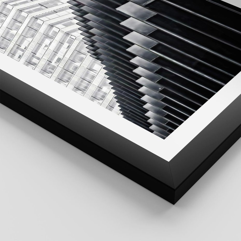 Plakat w ramie 50x70 - Architektura Stopniowa - architektura, budynki - rama czarna