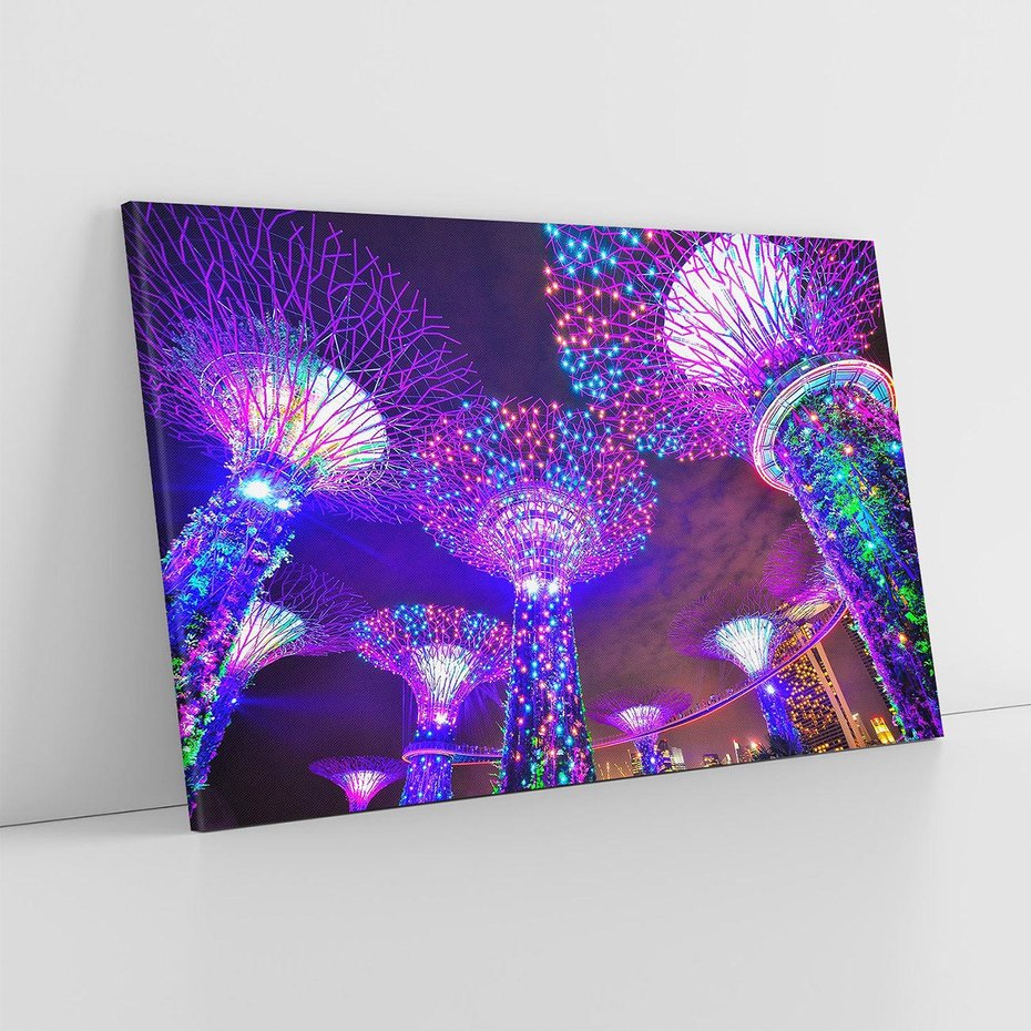 Obraz na płótnie 100x70 - Azja: nocne światła architektury - Azja, noc