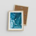 Plakat w ramie 30x40 - Wyrazista abstrakcja w akwareli - abstrakcja, akwarela - rama drewno