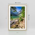 Plakat w ramie 50x70 - Mistyczna Przyroda - góry, jezioro - rama drewno