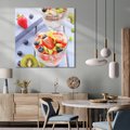 Obraz na płótnie 50x50 - Świeżość i Zdrowie - sałatka, owoce