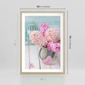 Plakat w ramie 50x70 - Kwiatowa harmonia hiacyntów - kwiaty, hiacynty - rama drewno