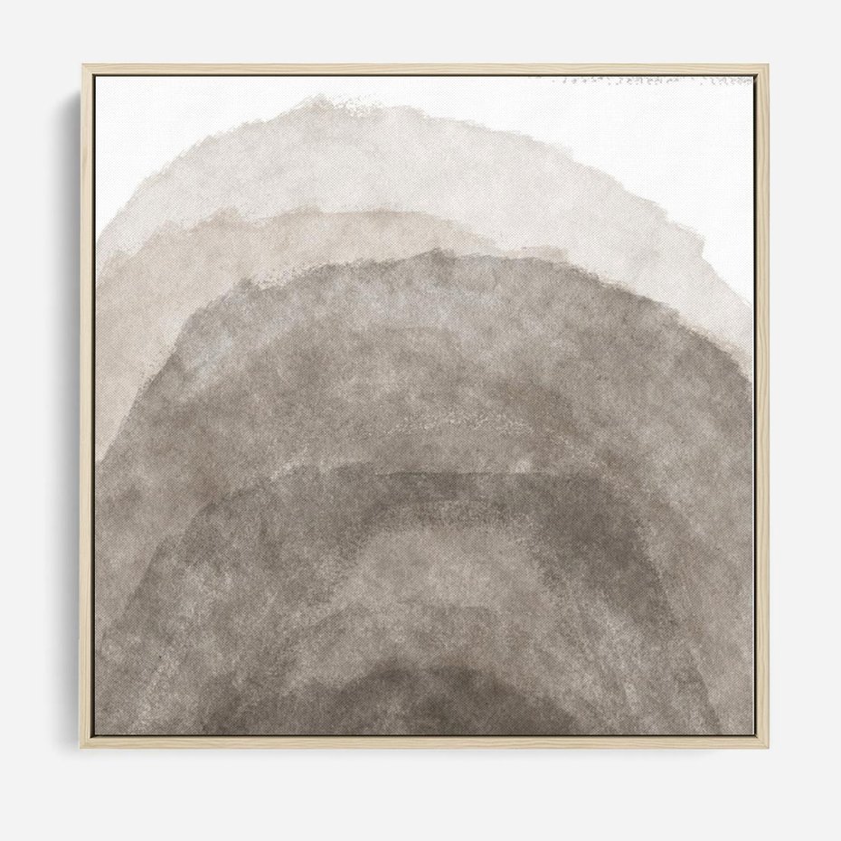 Obraz w ramie 80x80 - Przenikające Kształty - rozmyte cienie, abstrakcja - rama drewno