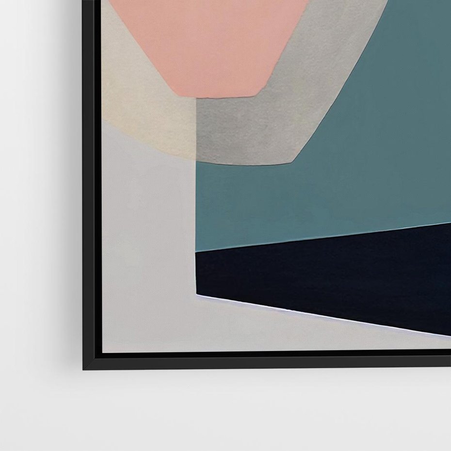 Obraz w ramie 50x50 - Szare Tło Plam - abstrakcyjne plamy, kształty - rama czarna