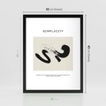 Plakat w ramie 30x40 - Prostota w kształcie - abstrakcja, maźnięcie farbą - rama czarna