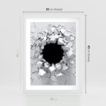 Plakat w ramie 30x40 - Nowoczesna Abstrakcja - grafika, nowoczesna - rama biała