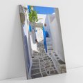 Obraz na płótnie 80x120 - Uroki Santorini: Perspektywiczna Uliczka - uliczka, perspektywa