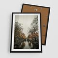 Plakat w ramie 50x70 - Jesienne Spacerki po Holenderskich Kanałach - kanały, Holandia - rama czarna