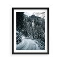 Plakat w ramie 40x50 - Zimowa Przygoda - zima w górach, droga - rama czarna