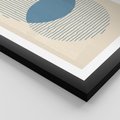 Plakat w ramie 40x50 - Wnętrza Refleksji - geometryczne kształty, koła - rama czarna