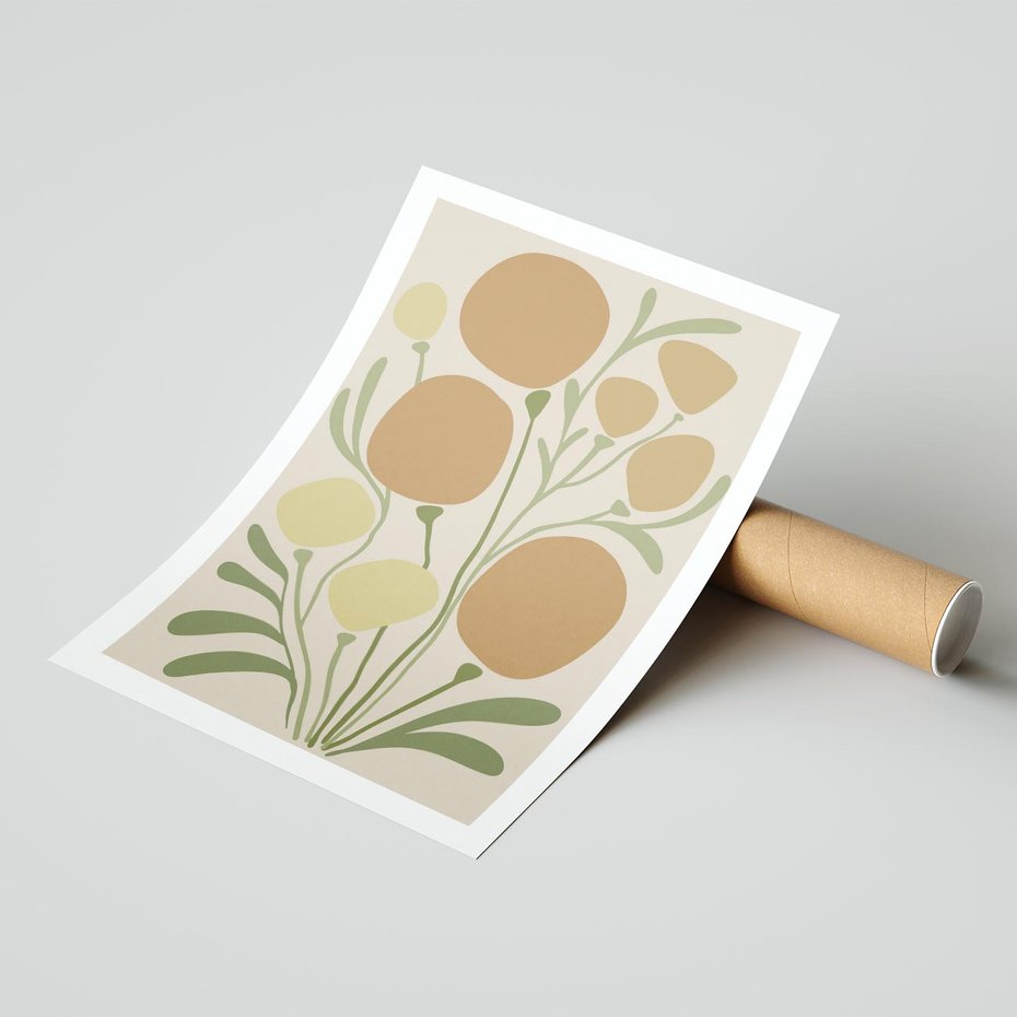 Plakat bez ramy 50x70 - Uspokojenie Wśród Roślin - nowoczesny plakat, roślinność