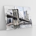 Obraz na płótnie 120x80 - Sztuka mostu w Nowym Jorku - sztuka, most
