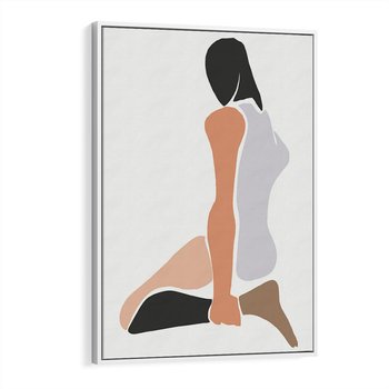 Obraz w ramie 50x70 - Widok Abstrakcyjny - abstrakcyjny obraz, minimalizm - rama biała