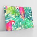 Obraz na płótnie 120x80 - Egzotyczna Przygoda - tropikalne, liście