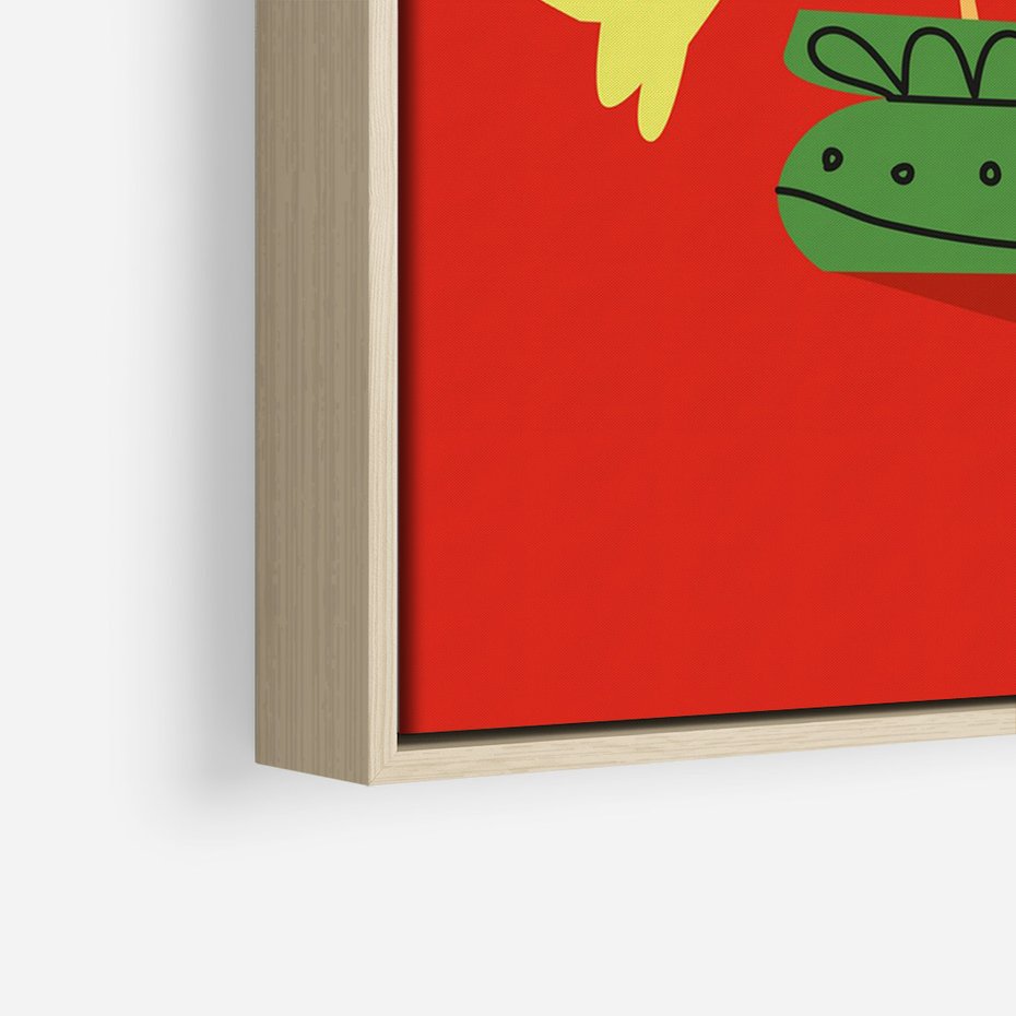 Obraz w ramie 80x120 - Abstrakcyjne Przenikanie - abstrakcyjne kwiaty, czerwone tło - rama drewno