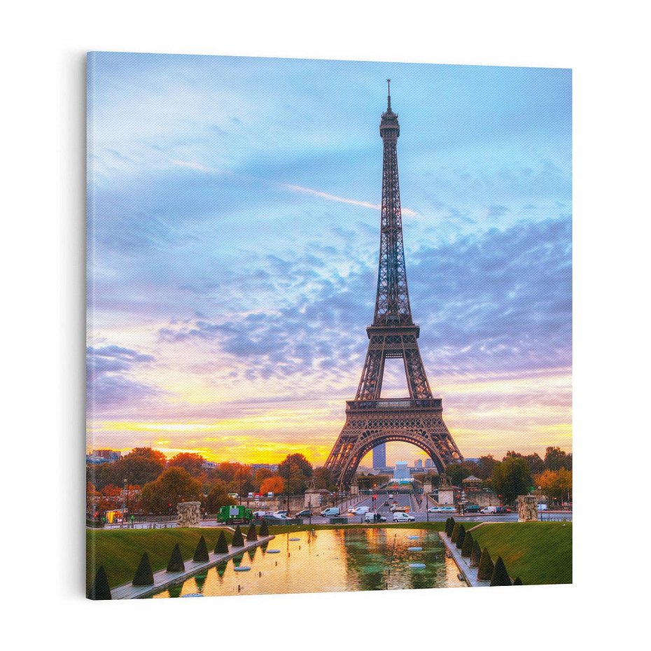 Obraz na płótnie 70x70 - Francja: romantyczny Paryż - Francja, Paryż