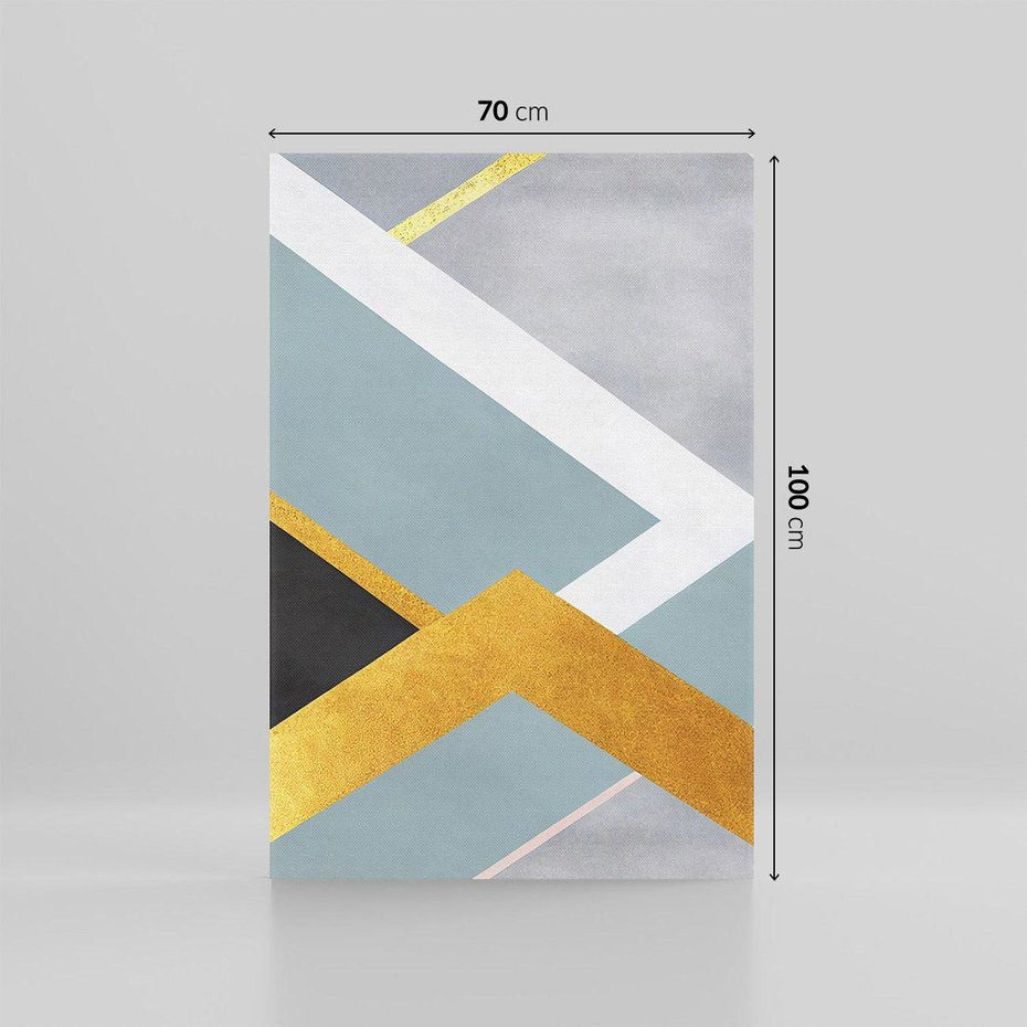 Obraz na płótnie 70x100 - Geometryczne Elementy - geometryczne kształty, elementy złota