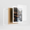 Plakat w ramie 40x50 - Spokój Natury - skandynawski, pejzaż - rama biała