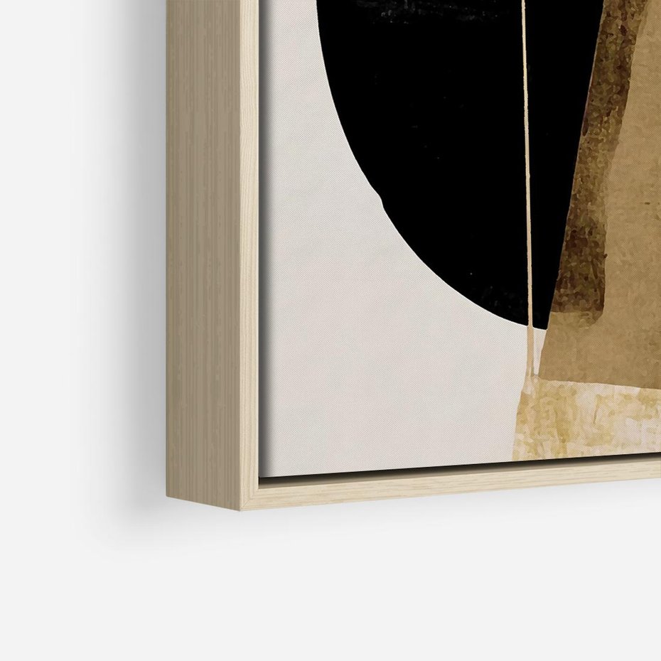 Obraz w ramie 50x50 - Wibracje Barw Ziemi - abstrakcyjny obraz, dziwne formy - rama drewno