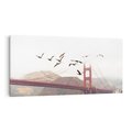 Obraz na płótnie 120x60 - Mewy przy Złotej Bramie - mewy, Golden Gate