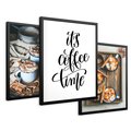 Zestaw obrazy w ramie 50x70 galeria - Kawa, napis, pozytywny, cytat - rama czarna