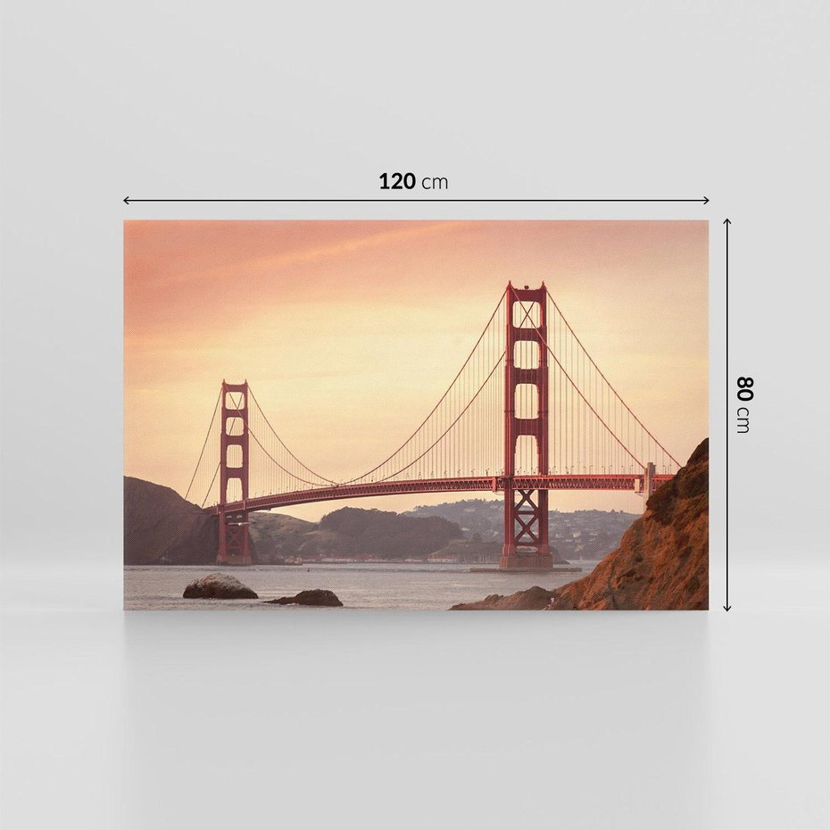 Obraz na płótnie 120x80 - Golden Gate most USA - Golden Gate, most