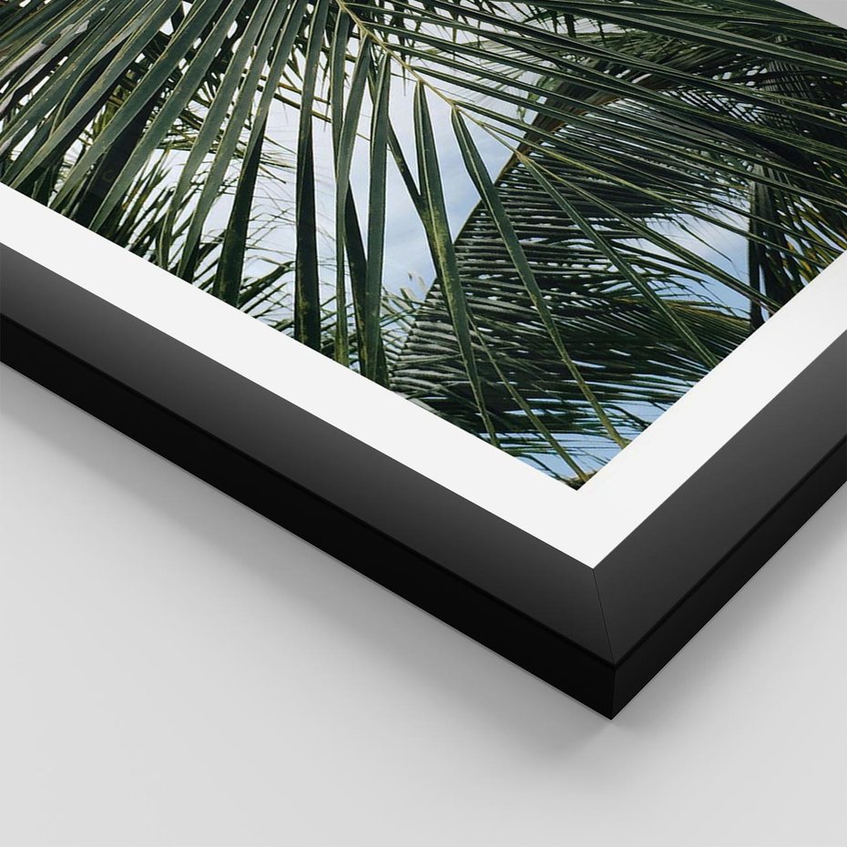 Plakat w ramie 40x50 - Wakacyjna Magia - palmy, tropiki - rama czarna