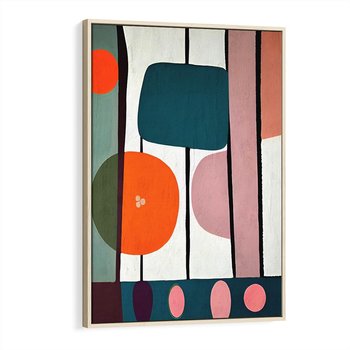 Obraz w ramie 80x120 - Migotliwa Aura Serca - abstrakcyjny obraz olejny, dziwne formy - rama drewno