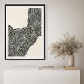 Plakat bez ramy 30x40 - Migoczące Kontury - boho plakat, rycina