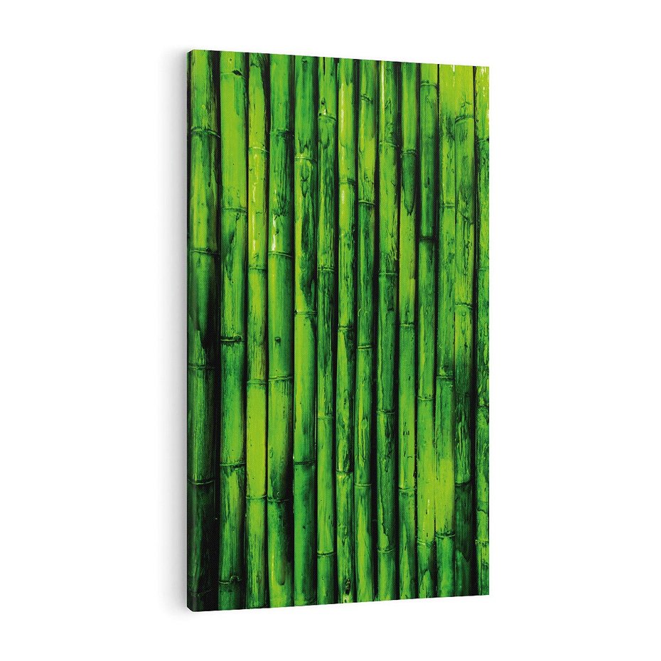Obraz na płótnie 50x70 - Bambusowy urok zielonej harmonii - bambus, zieleń