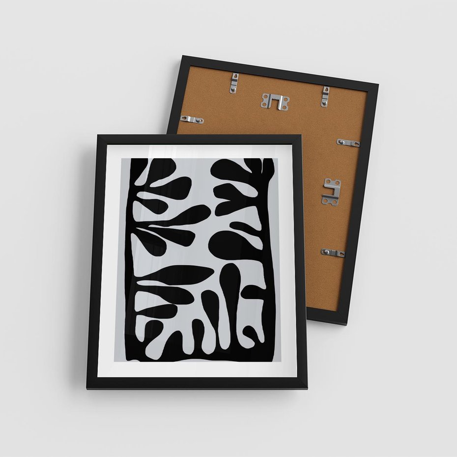 Plakat w ramie 40x50 - Taniec Kształtów - matisse, sztuka nowoczesna - rama czarna