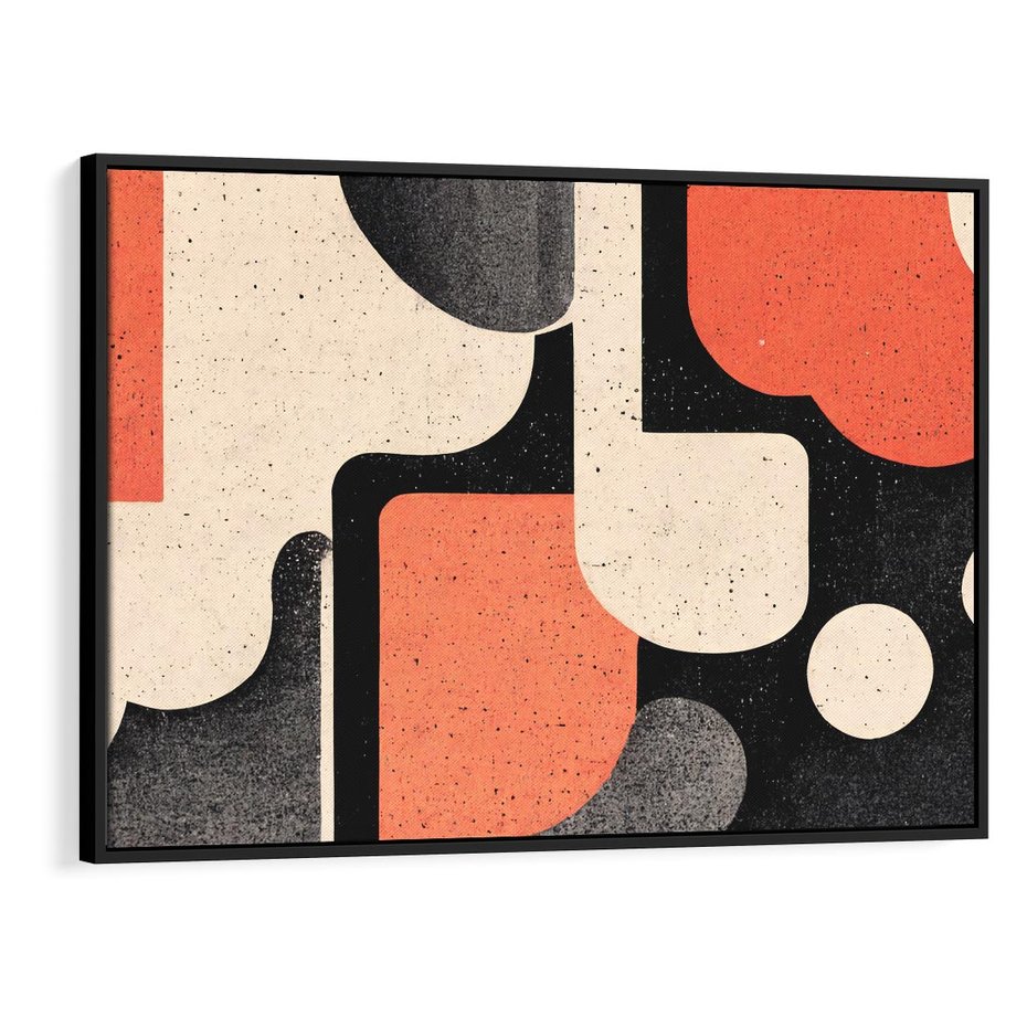 Obraz w ramie 70x50 - Loftowa Harmonia - abstrakcja, styl loftowy - rama czarna